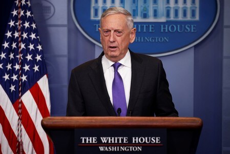 　２月８日、マティス米国防長官は、トランプ大統領は首都ワシントンでの軍事パレードを望んでいるが、ほかの場所で行う可能性もあるとの見方を示した。写真はワシントンで７日撮影（２０１８年　ロイター／Jonathan Ernst）
