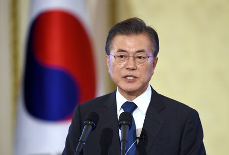 　９月５日、韓国の文在寅（ムン・ジェイン）大統領は北朝鮮とのあらゆるかたちでの協議にオープンだが、今は対話の時ではないとの認識を示した。８月撮影（２０１７年　ロイター）