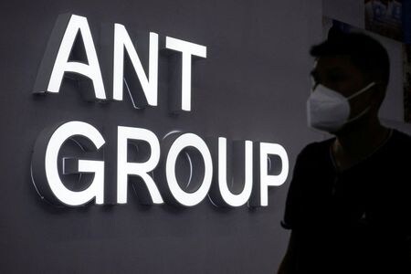 中国当局はアリババ・グループ傘下の金融会社アント・グループに対し９億８４００万ドルの罰金を科すと発表した。昨年９月、上海で撮影（２０２３年　ロイター/Aly Song）