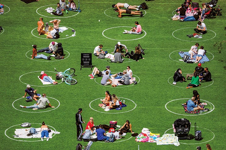 これがニューヨークの新しい日常？　ANDREW KELLY-REUTERS