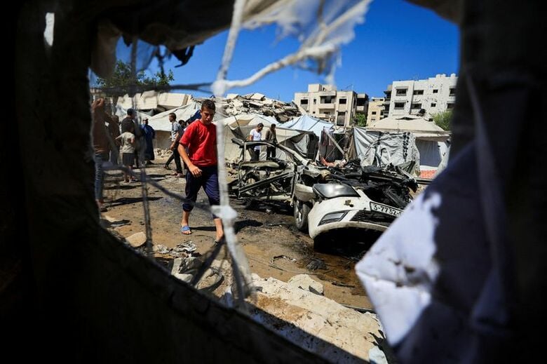 イスラエル軍の攻撃を受けた自動車。9月1日、ガザで撮影。REUTERS/Dawoud Abu Alkas