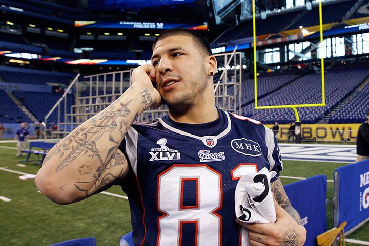 2012年1月、スーパーボウルを数日後に控えたヘルナンデス　Brent Smith-REUTERS