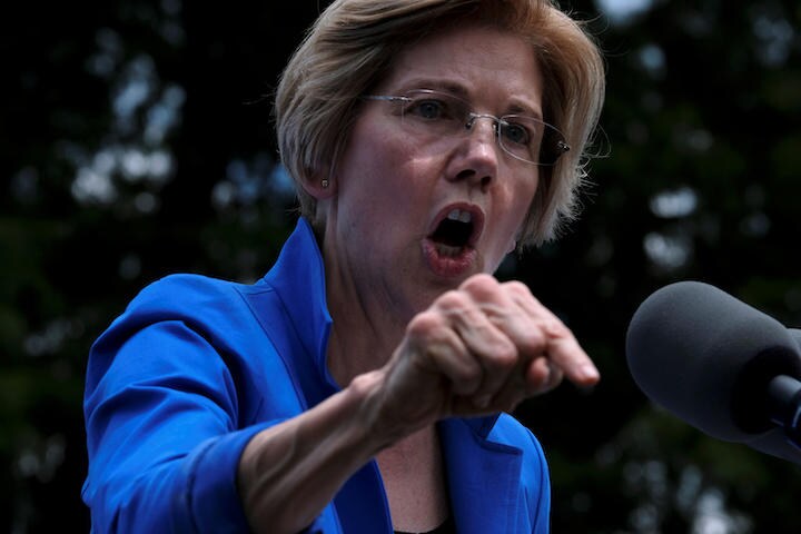 「米国の大手IT企業であるグーグル、アマゾン、フェイスブックを解体する」上院議員エリザベス・ウォーレン　James Lawler Duggan-REUTERS