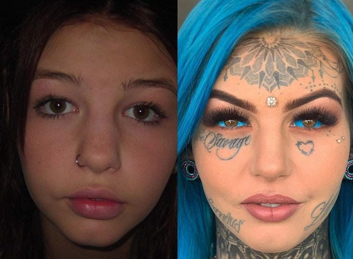 全身タトゥーは彼女にとって序の口に過ぎない　amber__luke/INSTAGRAM