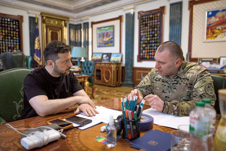 ウクライナのゼレンスキー大統領と保安庁のマリュク長官