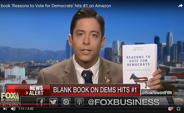 ＦＯＸニュースに出演して著書について語る保守系ジャーナリストのノウルズ　Fox Business/YOUTUBE