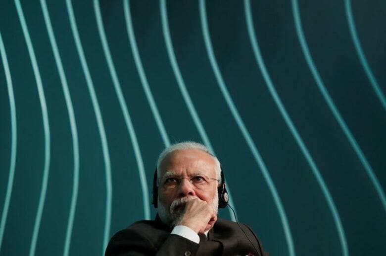 インドでイスラム教徒以外の不法移民に国籍を与える改正国籍法への抗議活動が急拡大したことはモディ首相（写真）にとって想定外だった。写真はブラジリアで１１月撮影（２０１９年　ロイター／Ueslei Marcelino）