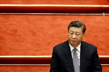 　米中央情報局（ＣＩＡ）のバーンズ長官は３月８日、中国はウクライナ侵攻後にロシアが直面している苦境に動揺しているようだが、台湾に関する習近平国家主席（写真）の決意を甘く見るべきではないとの見解を示した。４日、北京で撮影（２０２２年　ロイター/Carlos Garcia Rawlins）