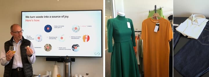 インフィニッティッド・ファイバー社のペトリ・アラヴァCEOとインフィンナを使った商品