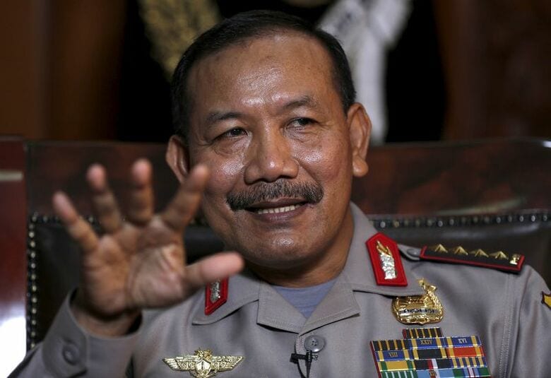 １月１９日、インドネシアのバドロディン・ハイティ国家警察長官は１８日、過激派組織「イスラム国」で訓練を受けた戦闘員がインドネシアに帰国し、首都ジャカルタで今月１４日に発生した銃撃・爆発よりも大規模な攻撃を実施する可能性があると述べた。ジャカルタで１８日撮影（２０１６年　ロイター/Darren Whiteside）