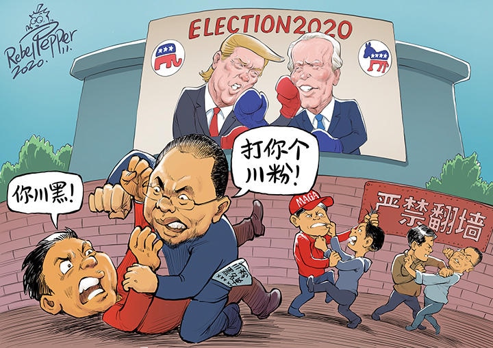 China\'s Trump Lovers and Haters / (c)2020 REBEL PEPPER/WANG LIMING FOR NEWSWEEK JAPAN