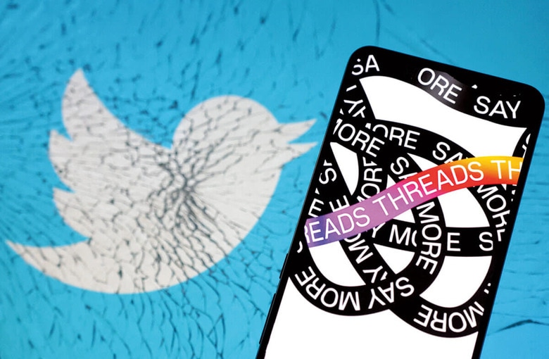 メタの新サービス「スレッズ」はツイッター対抗プラットフォームの決定版？　PHOTO ILLUSTRATION BY DADO RUVICｰREUTERS
