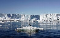 氷河を堰き止めている棚氷が崩壊の危機
