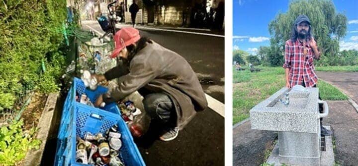 荒川河川敷のホームレス