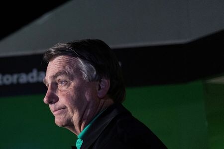 ボルソナロ前ブラジル大統領が、９月に三つの手術を受ける予定で現在準備の検査を受けている。ブラジリアで６月撮影（２０２３年　ロイター／UESLEI MARCELINO）
