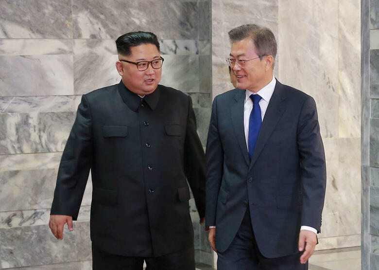 文在寅大統領は南北融和路線の継続を表明しているのに……　KCNA-REUTERS
