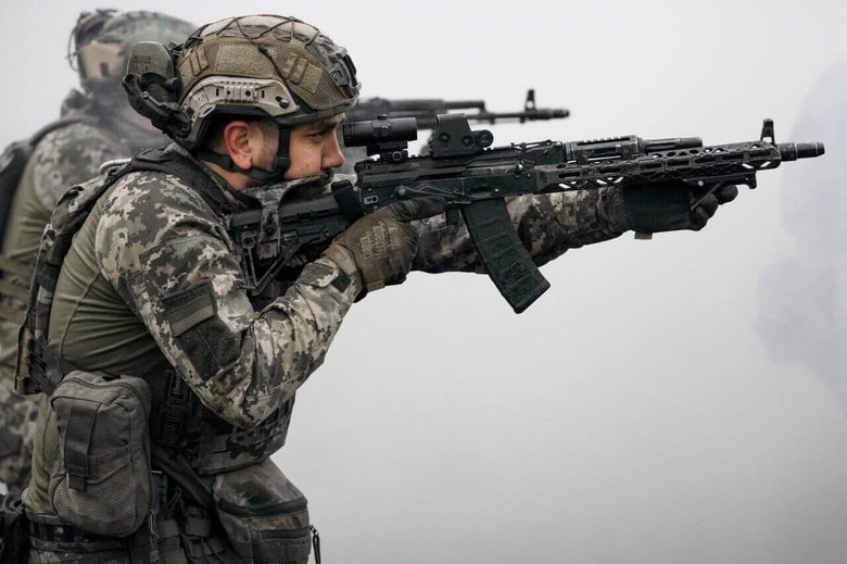 世界平和のためにも戦い血を流し続けているウクライナ兵（5月9日、ロシアのベルゴロド）Markiyan Lyseiko/Handout / Latin America News Agency via Reuters Connect