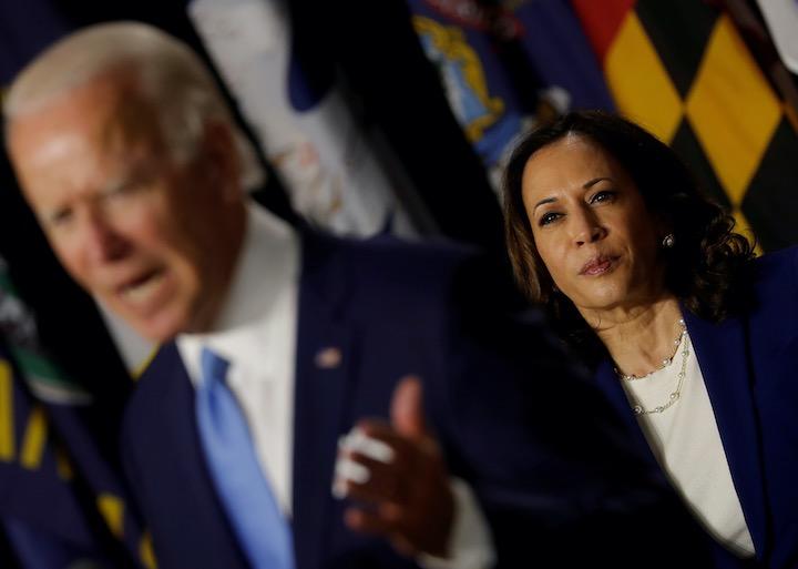 初の黒人女性副大統領候補者として注目を集めているが...... REUTERS/Carlos Barria