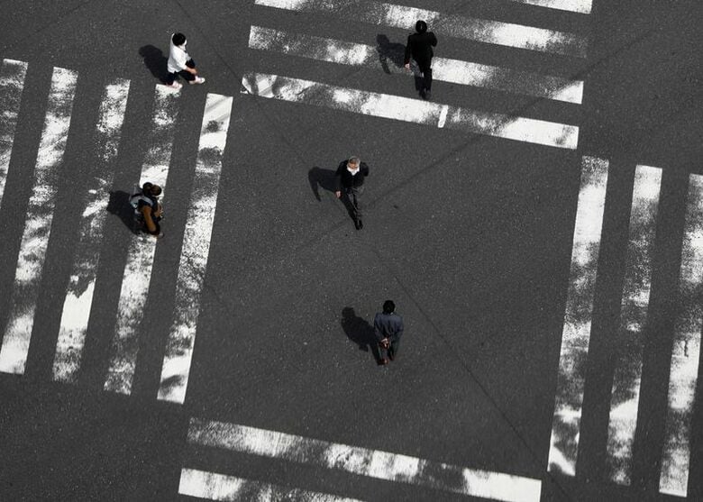 ２０２０年４月、都内で撮影。REUTERS/Issei Kato