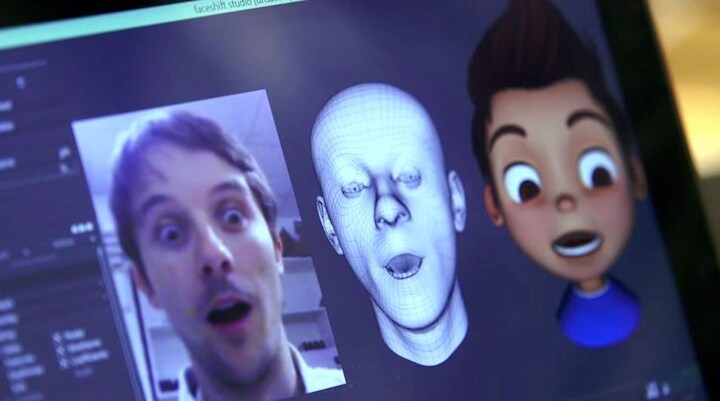 PC内蔵カメラで撮影した表情が瞬時にCGキャラで再現される