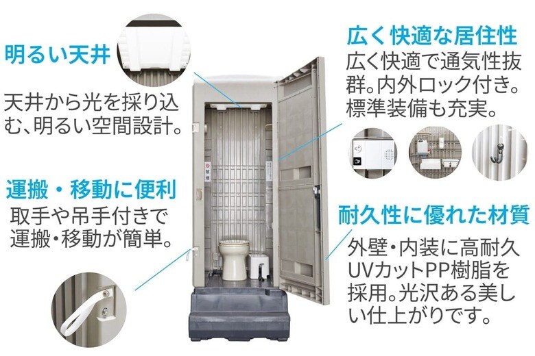 ビー・エス・ケイの仮設トイレの内装