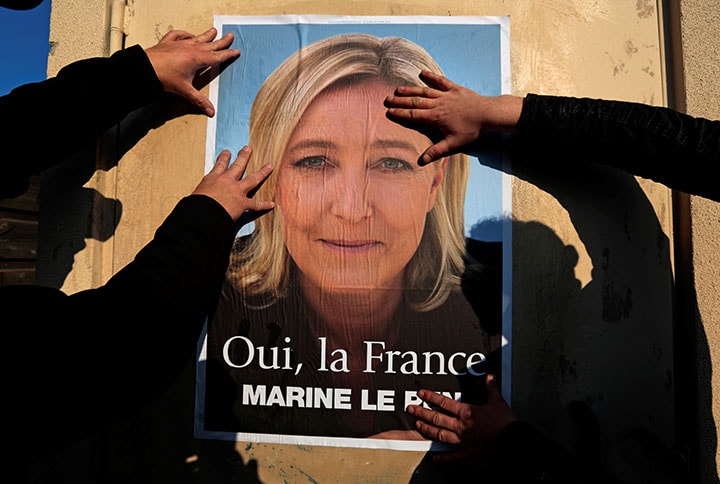 フランスの極右政党を率いるルペン。彼女が勝てばEUはもたない　Eric Gaillard-REUTERS