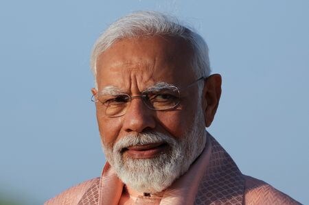 　３月１６日、インドの選挙管理委員会は、下院（定数５４５）総選挙を４月１９日から６月１日にかけ、７回に分けて実施すると発表した。同月４日に一斉開票する。アブダビで２月１４日撮影（２０２４年　ロイター/Amr Alfiky）