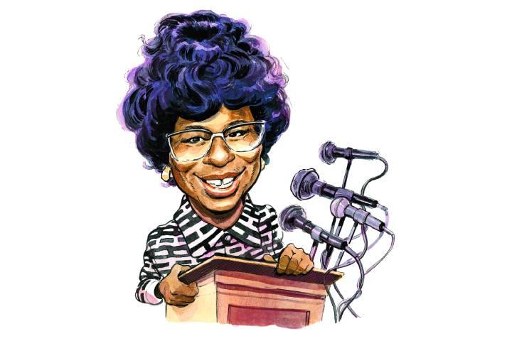 アドゥバ扮するチザムは黒人女性初の下院議員だった　ILLUSTRATION BY BRITT SPENCER