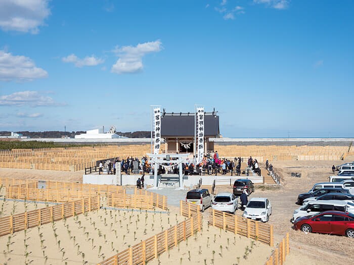 津波で被災し再建された苕野(くさの)神社の伝統行事「安波(あんば)祭」(浪江町、25年)。この地区は災害危険区域の指定を受け、住居は建築できない