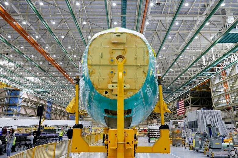 米ワシントン州エベレットのボーイング工場。７月撮影。Jennifer Buchanan/Seattle Times/Pool via REUTERS