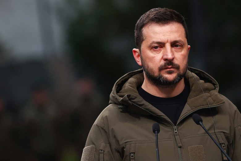 窮地に立たされたウクライナのゼレンスキー大統領　Photo by Jakub Porzycki/NurPhoto
