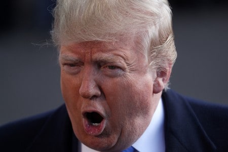 　８日、トランプ米大統領は対中関税の撤回で合意していないと明らかにした上で、中国は自身に関税撤回を望んでいるとの認識を示した。写真はトランプ米大統領（２０１９年　ロイター/Leah Millis）