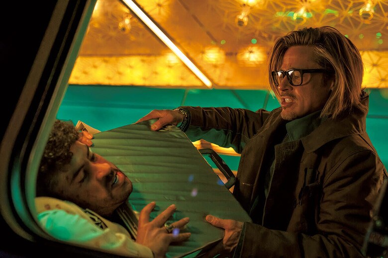 ブラピ演じるレディバグ（右）は、いきなりメキシコ人暗殺者（バッド・バニー）と殺し合う羽目に　PHOTO BY SCOTT GARFIELD/SONY PICTURESｰSLATE