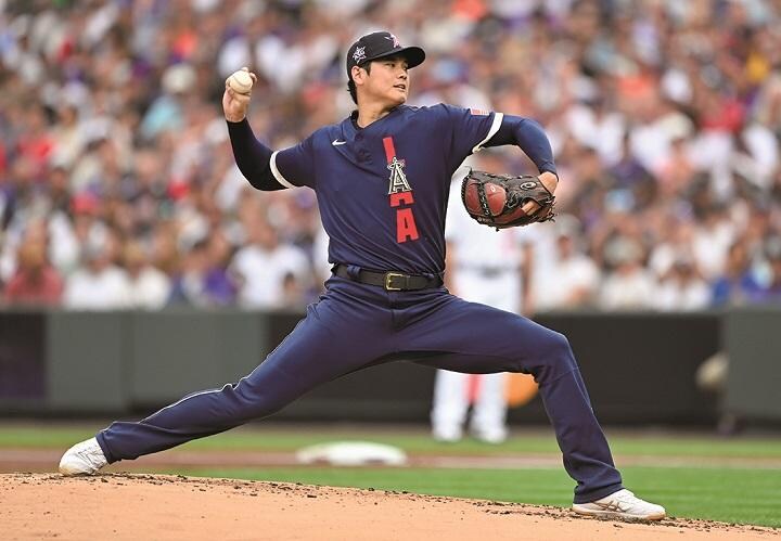 7月13日のオールスター戦で160キロ超の速球を連発した　DUSTIN BRADFORD/GETTY IMAGES