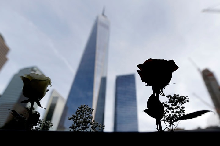 ニューヨークの9.11跡地に建てられた超高層ビル、1ワールドトレードセンター　Julio Cortez/AP-REUTERS