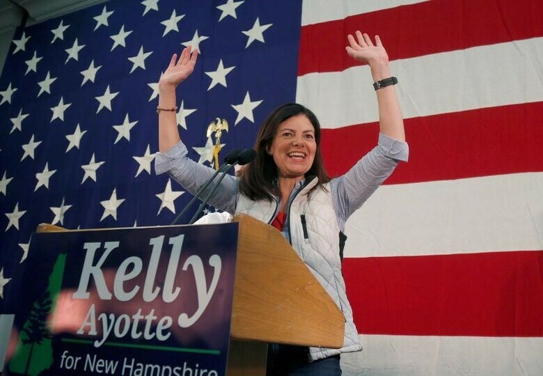 １１月１１日、トランプ次期米大統領は次期国防長官に女性のケリー・アヨッテ上院議員（ニューハンプシャー州、写真）の起用を検討している。９日撮影（２０１６年　ロイター/Mary Schwalm）