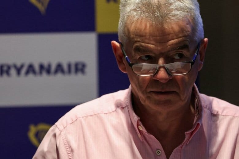 アイルランドの格安航空会社（LCC）最大手ライアンエアのマイケル・オレアリー最高経営責任者（CEO）。3月3日、ワルシャワで撮影。REUTERS/Kuba Steżycki