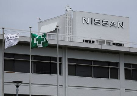 2025年5月23日、東京・横須賀の日産自動車追浜工場の建物。ロイター/Issei Kato