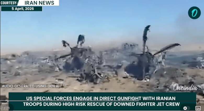 イラン側に鹵獲されないよう米特殊部隊が破壊した米軍輸送機　Oneindia News/YouTube