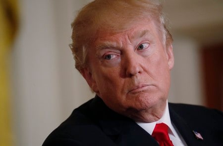 　３月６日、トランプ米大統領（写真）は、北朝鮮が非核化に向け米国と対話する意向を表明し、対話が続く間は核実験を停止する姿勢を示したことについて、「誠実」なようだと述べ、制裁強化で打撃を受けているからだとの見解を示した。ホワイトハウスで撮影（２０１８年　ロイター/Leah Millis）