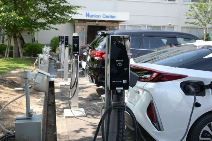 大阪府門真市にあるパナソニックの敷地内にある「Charge-ment」実証実験現場