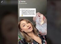生で内臓を食べる女性TikToker「以前はビーガンだった」