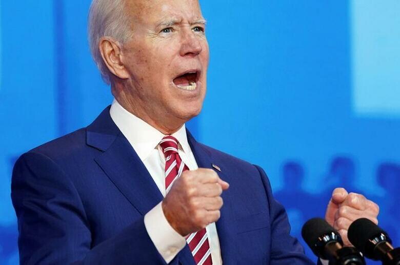 米主要労働組合である北米建設労組が２３日、民主党のバイデン大統領候補に支持を表明する見通しであることが明らかになった。写真はバイデン氏（２０２０年　ロイター/Kevin Lamarque）