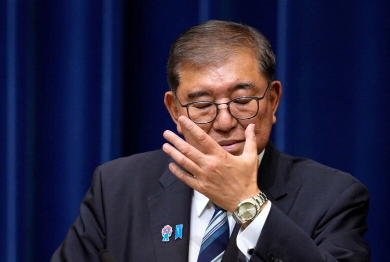 9月7日の会見で石破首相は辞任の意向を表明した　Toru Hanai/Pool/REUTERS