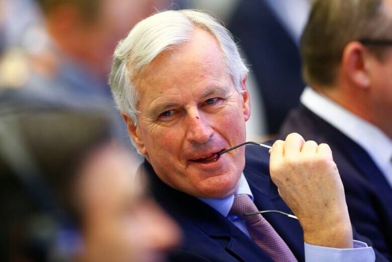 　１１月２９日、英国の欧州連合（ＥＵ）離脱に向けた交渉で、バルニエＥＵ首席交渉官（写真）は、離脱清算金を巡る英国との合意を今後数日中にＥＵに報告できるよう望んでいると語った（２０１７年　ロイター/Hannibal Hanschke）