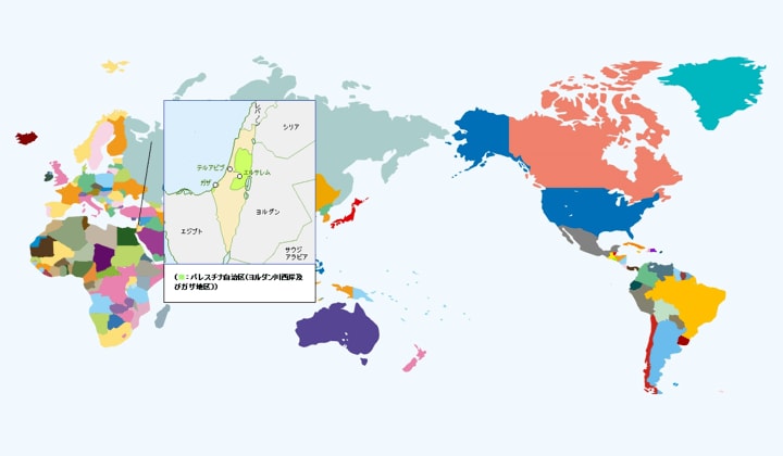 イスラエルの地図