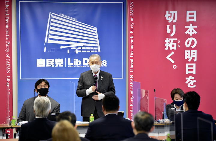 自民党重鎮の失言は森だけではないし今に始まったことでもない（2月2日、自民党本部）　Kazuhiro Nogi-REUTERS