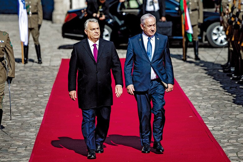 ネタニヤフはICCから逮捕状を発行されている「容疑者」だが…　JANOS KUMMER/GETTY IMAGES