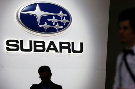 　５月１１日、ＳＵＢＡＲＵは、発行済み株式の２．９％に相当する２２００万株、４００億円を上限とする自社株買いを決議したと発表した。写真はジュネーブで２０１９年３月撮影（２０２３年　ロイター／Pierre Albouy）