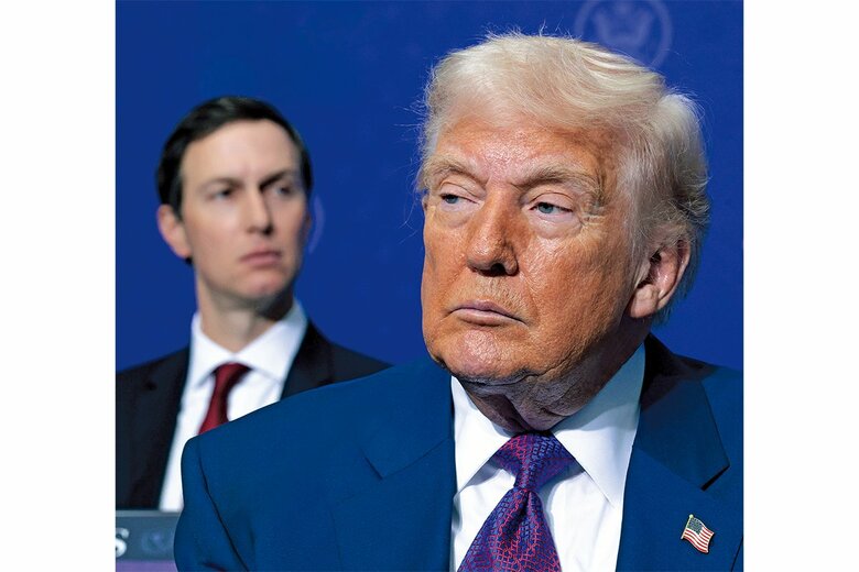 家族経営の会社を運営するようにトランプは娘婿を困難な外交交渉の特使に起用している　CHIP SOMODEVILLA/GETTY IMAGES